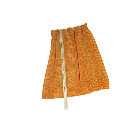 2 Panels Vintage Mid-century 1960s 1970s Open Weave Drapes Curtains Orange MCM F - Picture 3 of 4